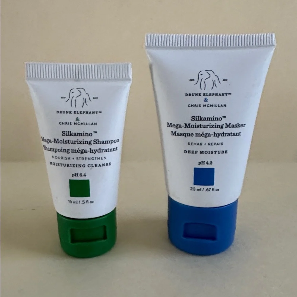 DRUNK ELEPHANT 2p Shampoo Hair Mask Set Travel Size Sealed NIB $30